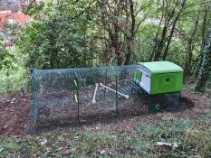 Omlet green Eglu Cube large chicken coop and run