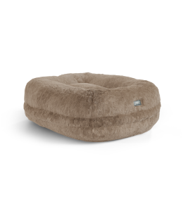 Maya Donut Elevated Cat Bed - Mousse Brown