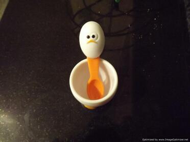 Egg cup and spoon