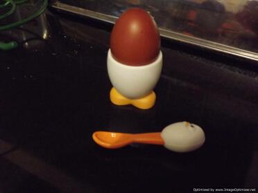 Egg cup and spoon