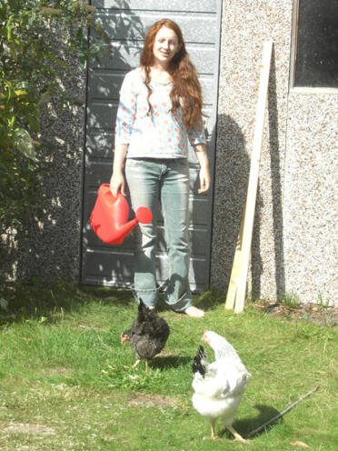 Millie and Molly explore the garden for the very first time!