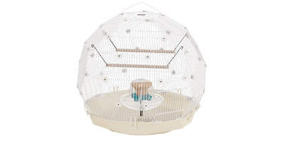 Geo Bird Cage - Cream and White