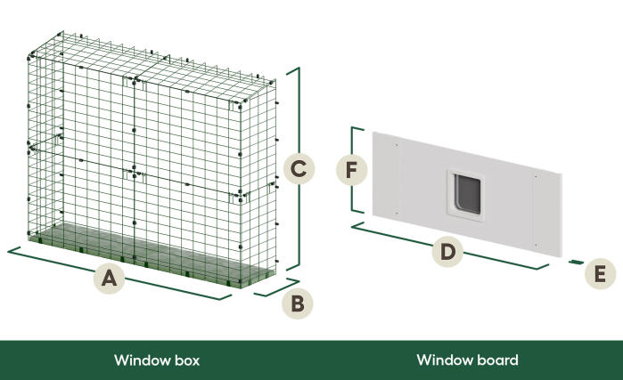 Omlet catio tunnel window box and board