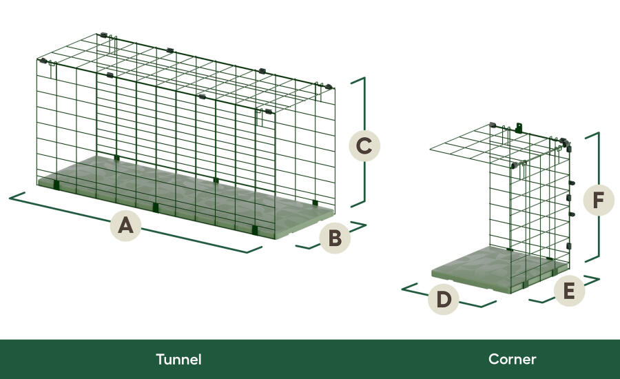 Omlet catio tunnel and corner dimensions