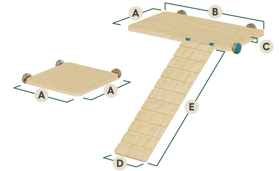 Hamster platforms and ramp dimensions